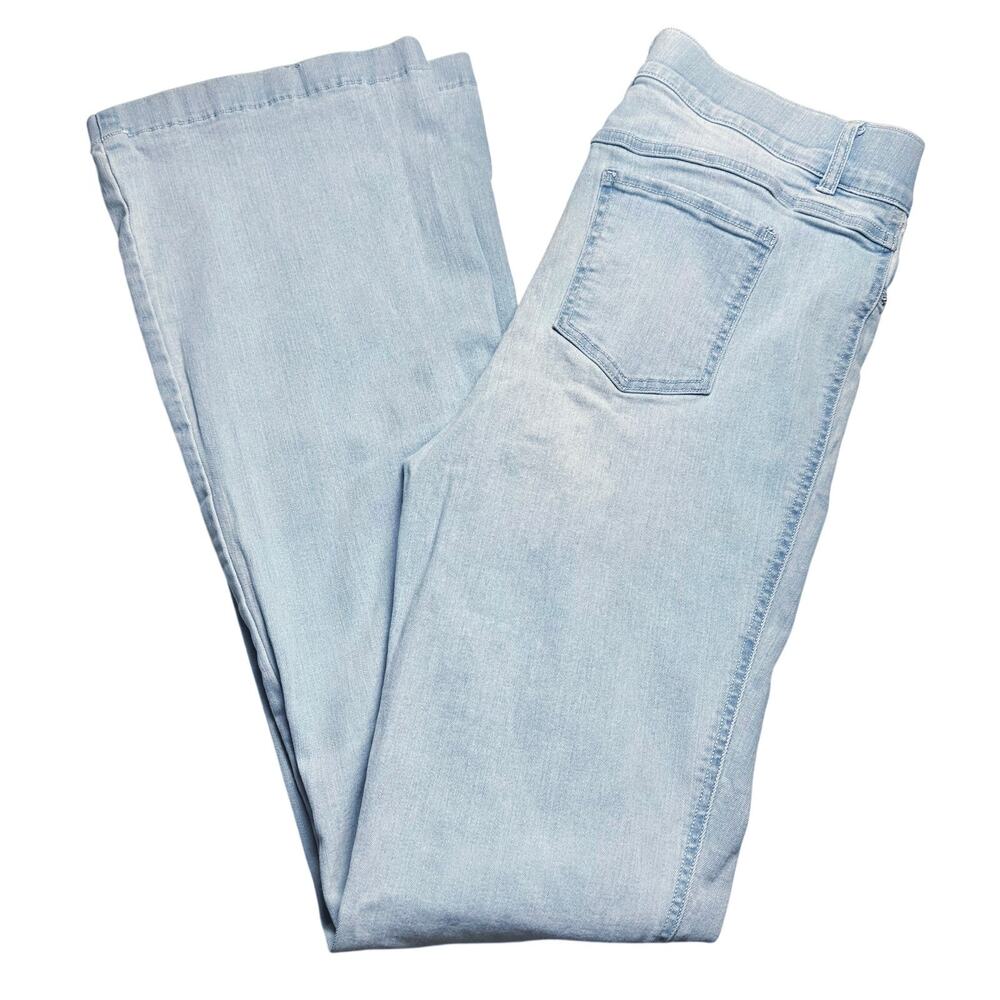 Spanx | Women | Light Wash Flare Leg High Rise Denim Stretch Pants | XL Tall - Picture 12 of 14